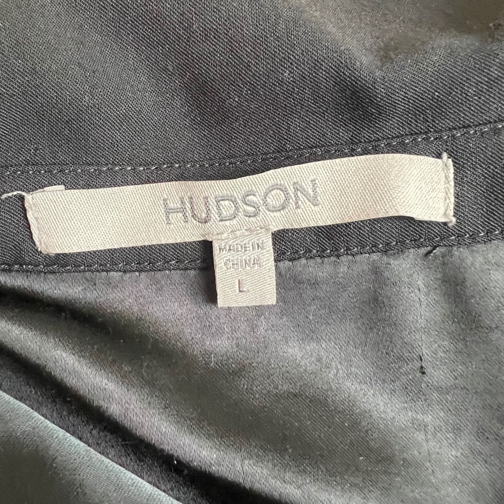 Hudson Jeans Black Collection Twisted Knot Front Button Down Collar‎ Shirt Large - Picture 5 of 9